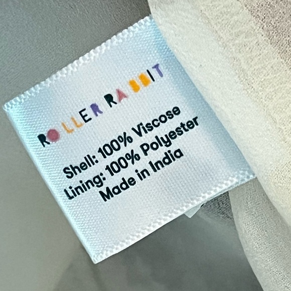 Roller Rabbit Odila Janni Dress Tiered Baby Doll Mini Pink Boho Print    Medium - Picture 11 of 11